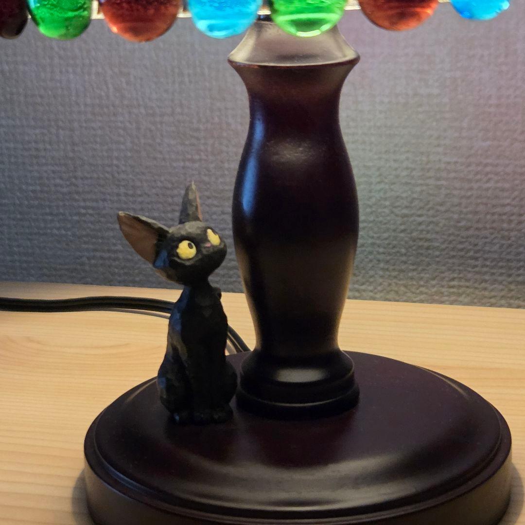 【希少品】魔女の宅急便 モザイクテーブルランプ ジジ ステンドグラス