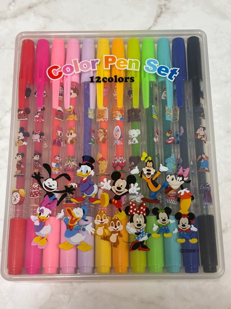 ディズニーキャラクター カラーペンセット 12色
