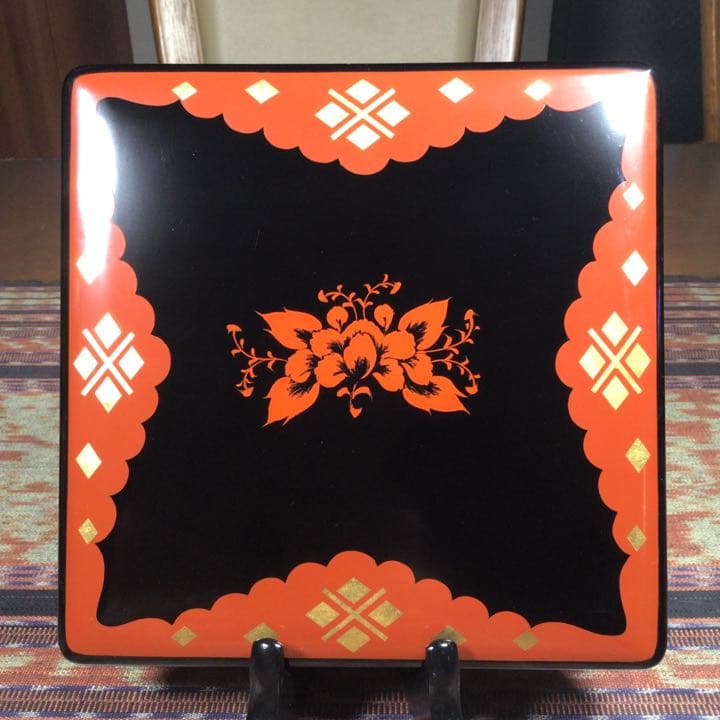 『行事うー特価』　秀衡塗　丸三漆器　『牡丹重』　6.5寸　重箱