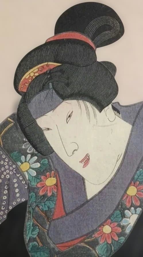 浮世絵版画、花揃の内（當時の花)二枚綴り、三代歌川豊国、安政2年7月出版