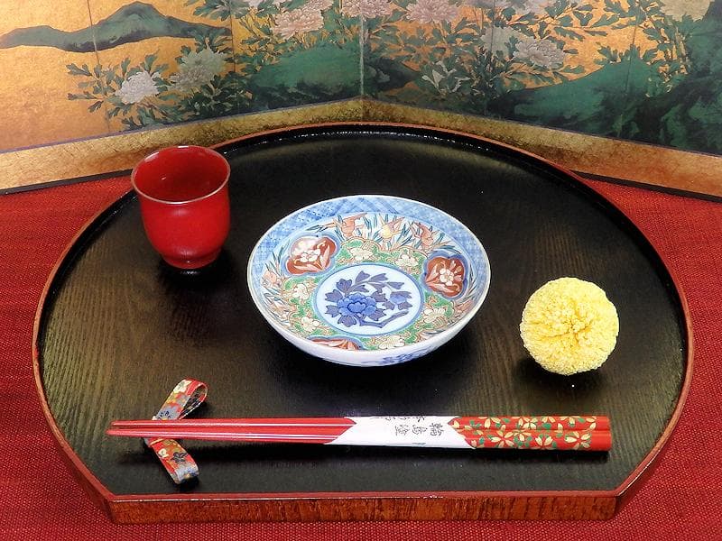 大聖寺伊万里　色絵　花鳥紋の図　４寸皿　４客　A541AS-CVu