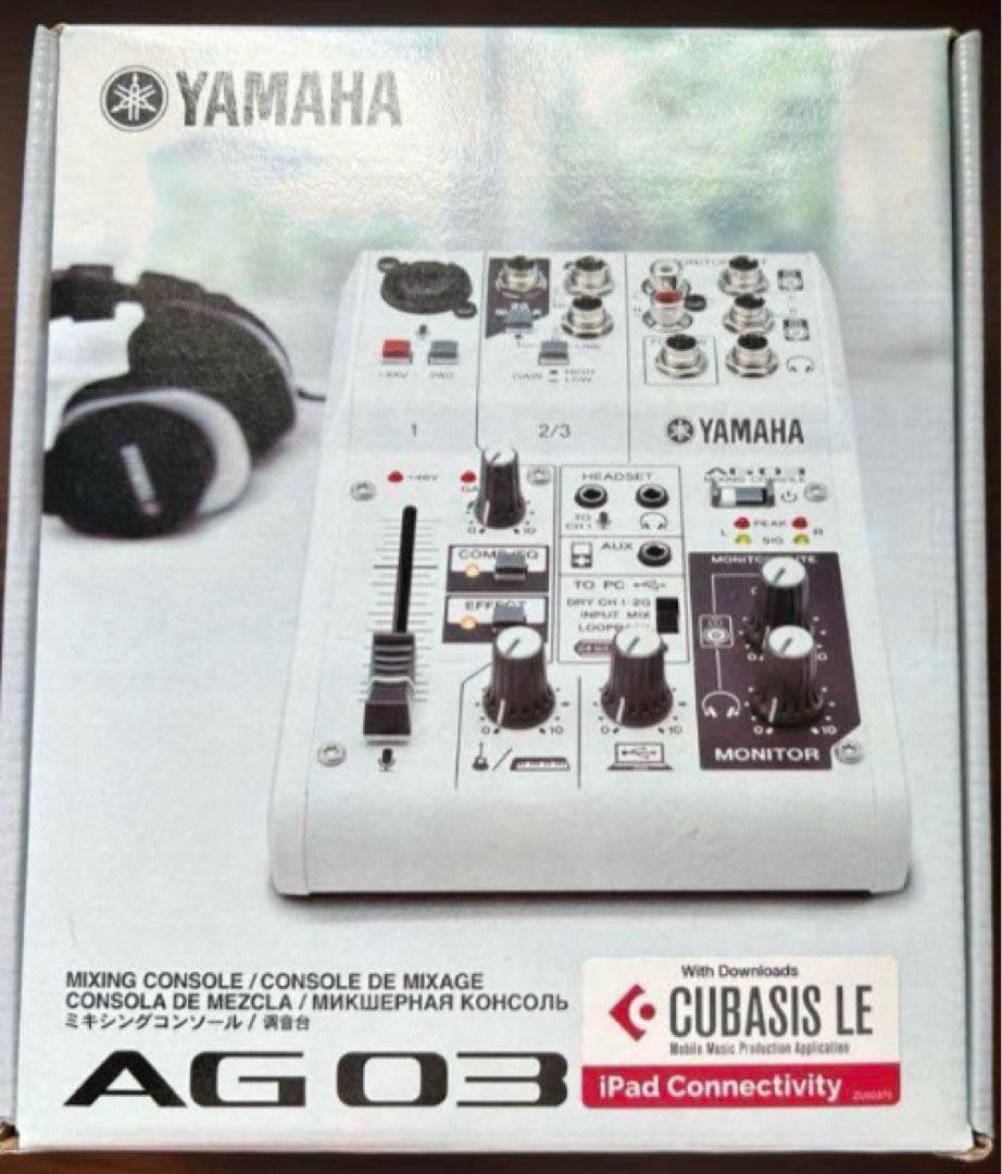 箱、付属品付き、故障不具合なし YAMAHA AG03 ミキシングコンソール