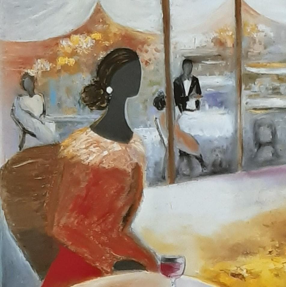 高山彩花、「街」、希少画集の額装画、四季、風景、人気作品