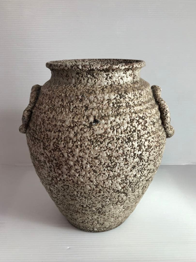 大きなつぼ　剣山　花瓶 壺 花器 花入 骨董品 骨董 茶道具 信楽焼？ 陶器壺