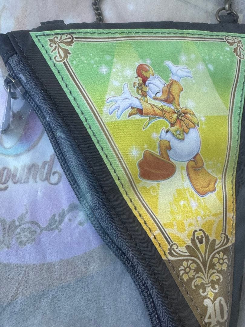 ディズニー　ドナルド　40周年　ガーランド　ショルダー　バッグ　タペストリー