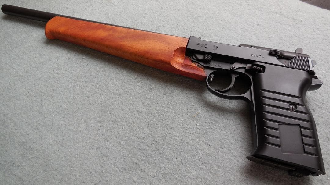 マルゼン ワルサーP38 デタッチャブル本体+木製ストック+写真の物