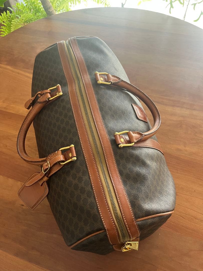CELINE オールド セリーヌ マカダム ボストンバッグ ヴィンテージ