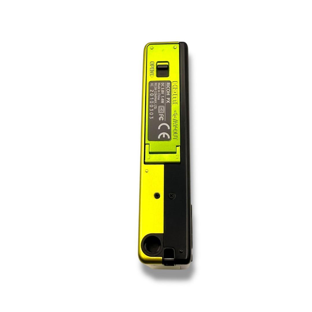 【133】 美品！RICOH PX　デジタルカメラ　イエロー系　ライムグリーン