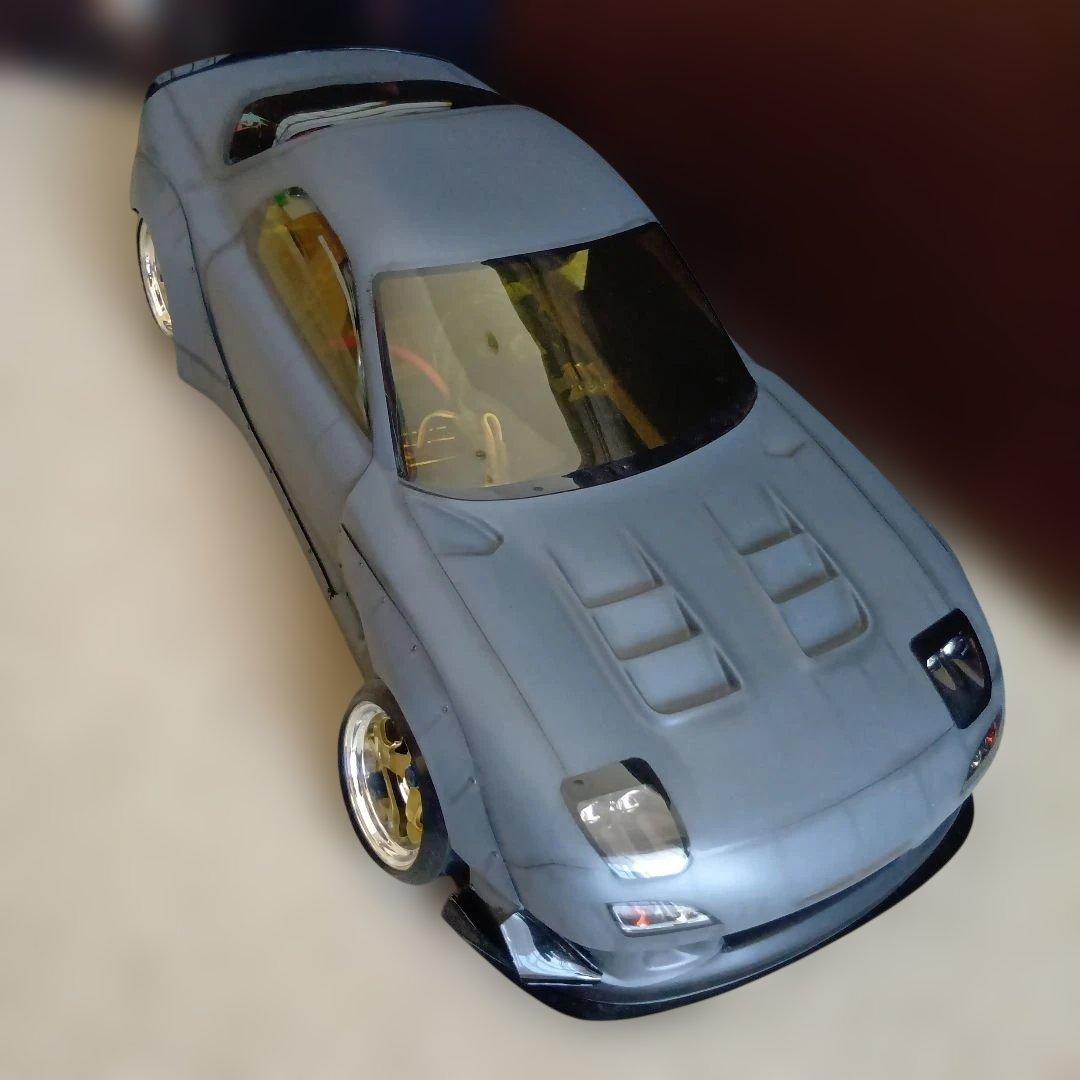 雨宮FD3S オーバーフェンダー仕様 コムサグレー/艶消しクリア塗装 1/10