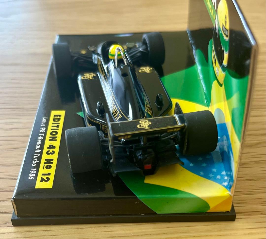 ミニチャンプス F1 ロータスルノー98T A.セナ JPSタバコ仕様1/43