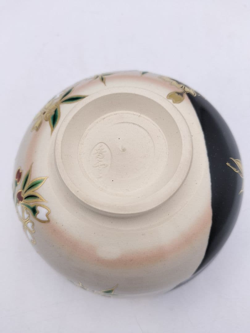 b417 茶碗 枝垂桜 掛分 宮川香雲 木箱 茶道具 古物