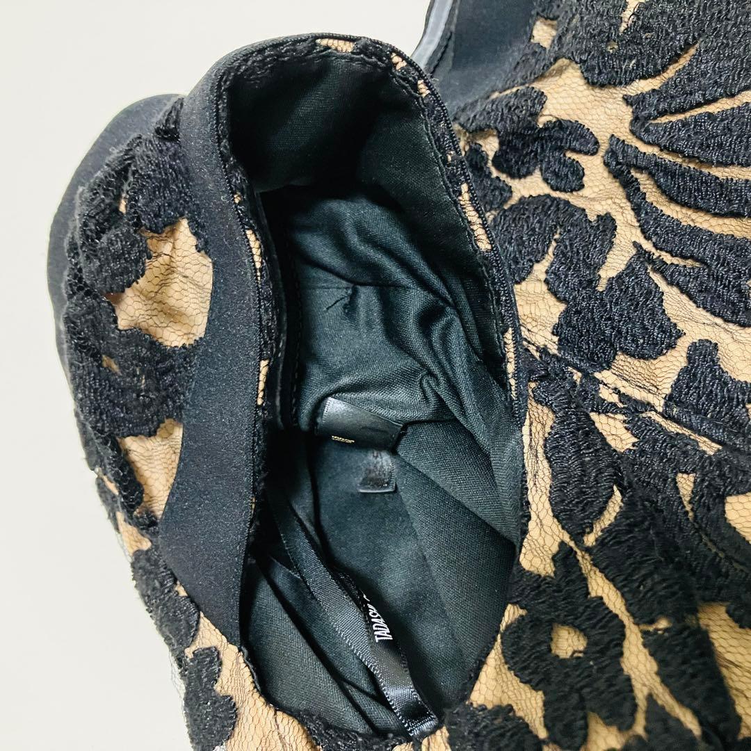 美品♡ タダシショージ レースワンピース ドレス 花柄 刺繍 ブラック　ベージュ