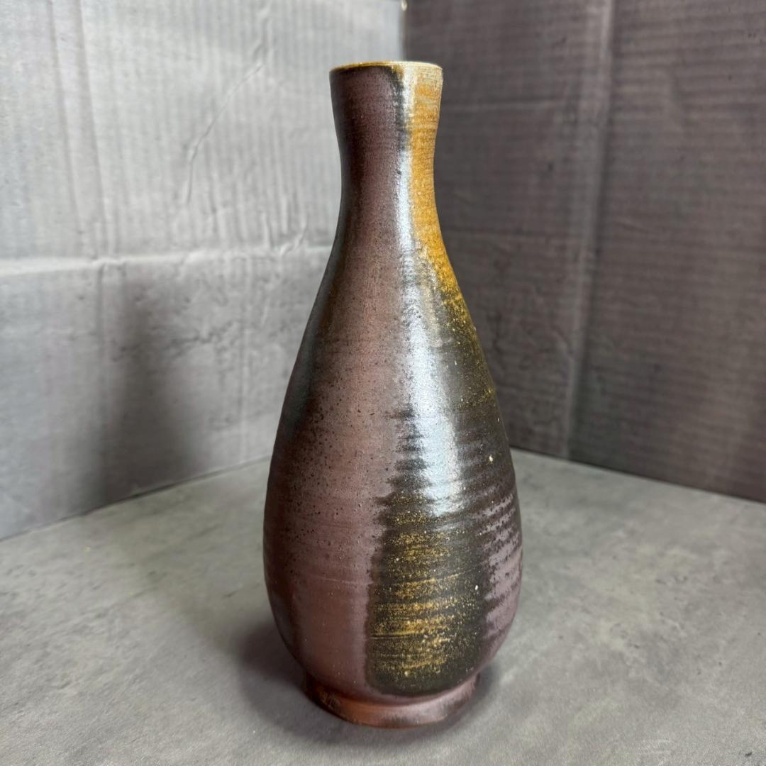 備前焼 矢部篤郎 一輪挿し 花入 共箱・共布・略歴付き 人気作家