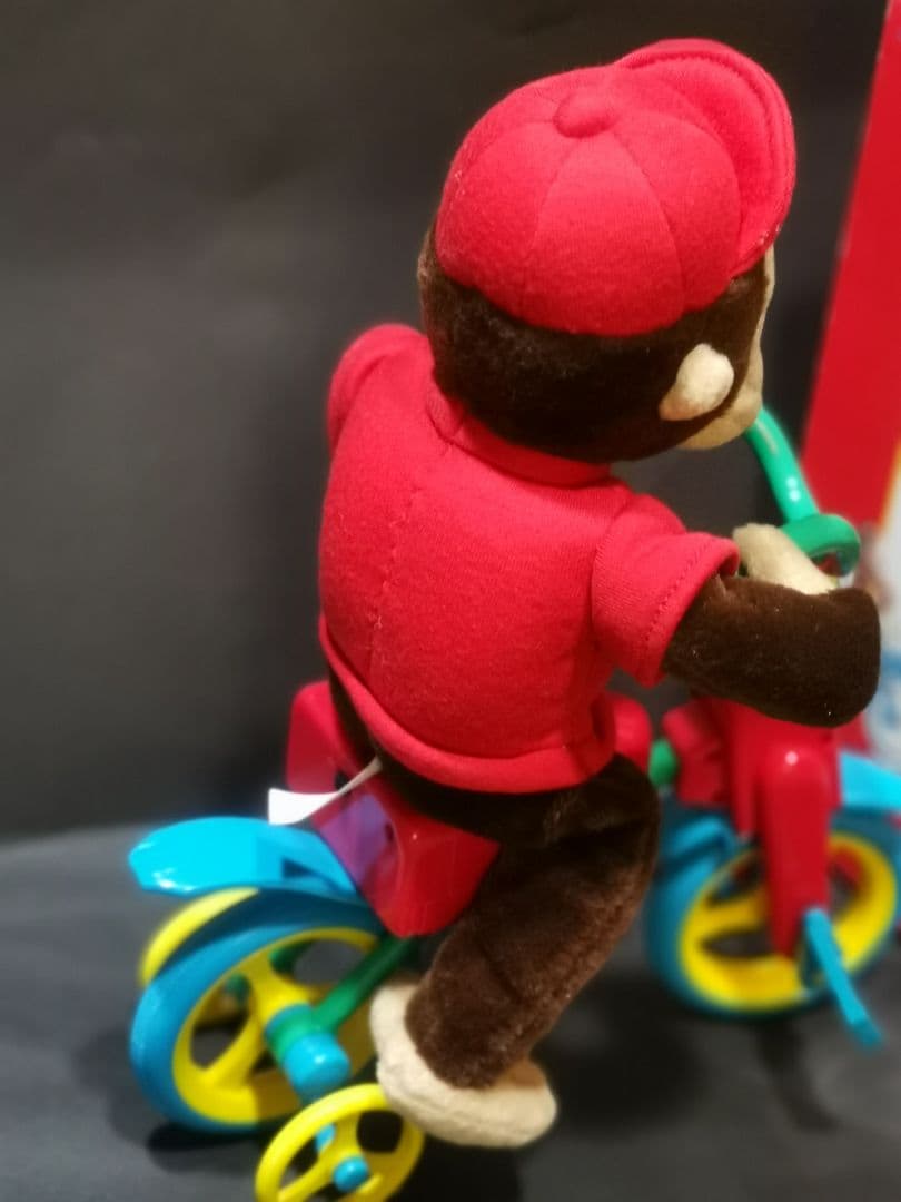 激レアおさるのジョージ音楽ぬいぐるみ自転車 12インチ 1999年