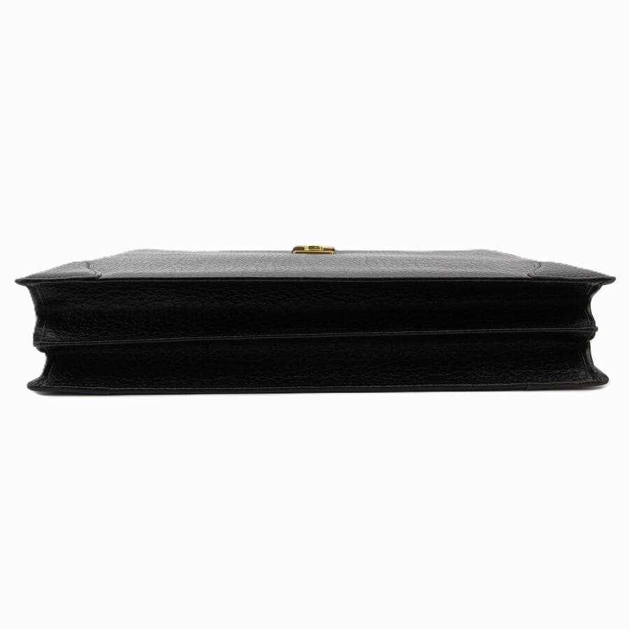 美品 ダレスバッグ ビジネスバッグ レザー 黒 ブラック 30-25111308