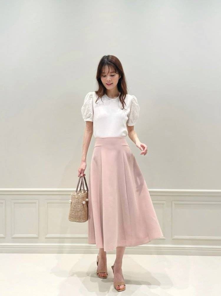 【新品 50%OFF】Aveniretoile ダブルクロスフレアスカート