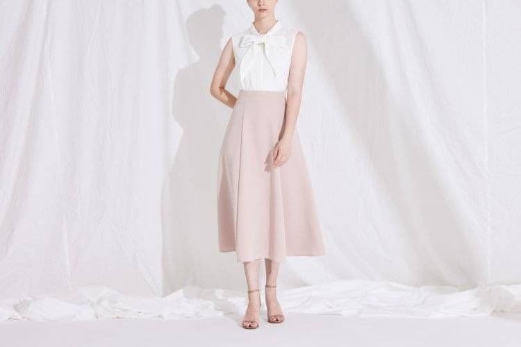 【新品 50%OFF】Aveniretoile ダブルクロスフレアスカート