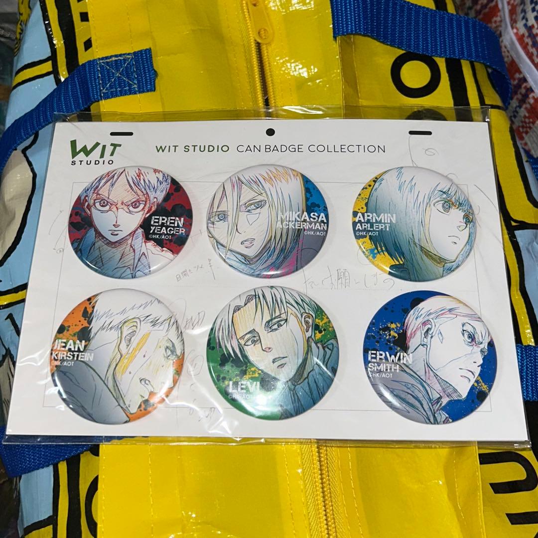 進撃の巨人　WIT STUDIO 缶バッジコレクション　6種セット