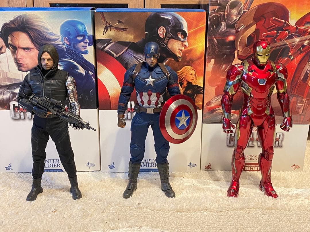 ホットトイズ キャプテンアメリカ シビルウォー 3体セット