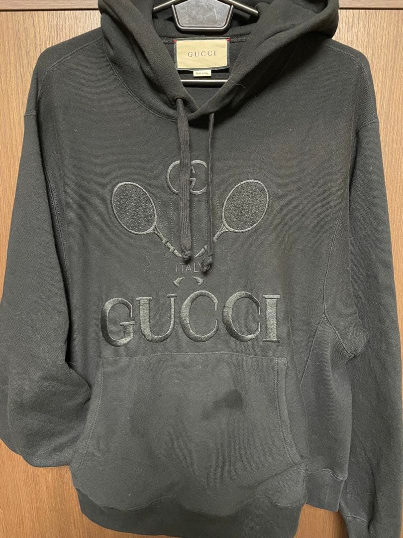 GUCCI ラケット刺繍パーカー　Sサイズ　グッチ
