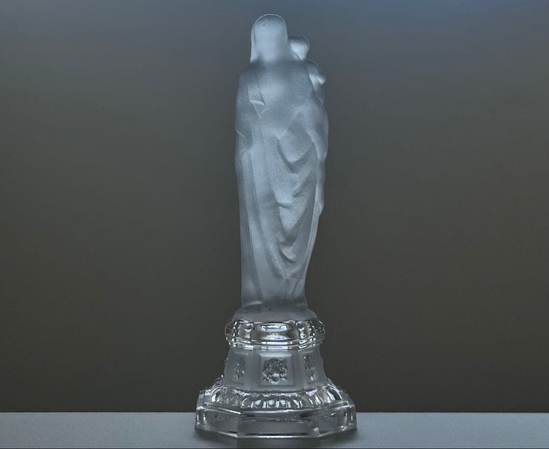 Baccarat バカラ/※刻印有 マリア　キリスト　フロストガラス