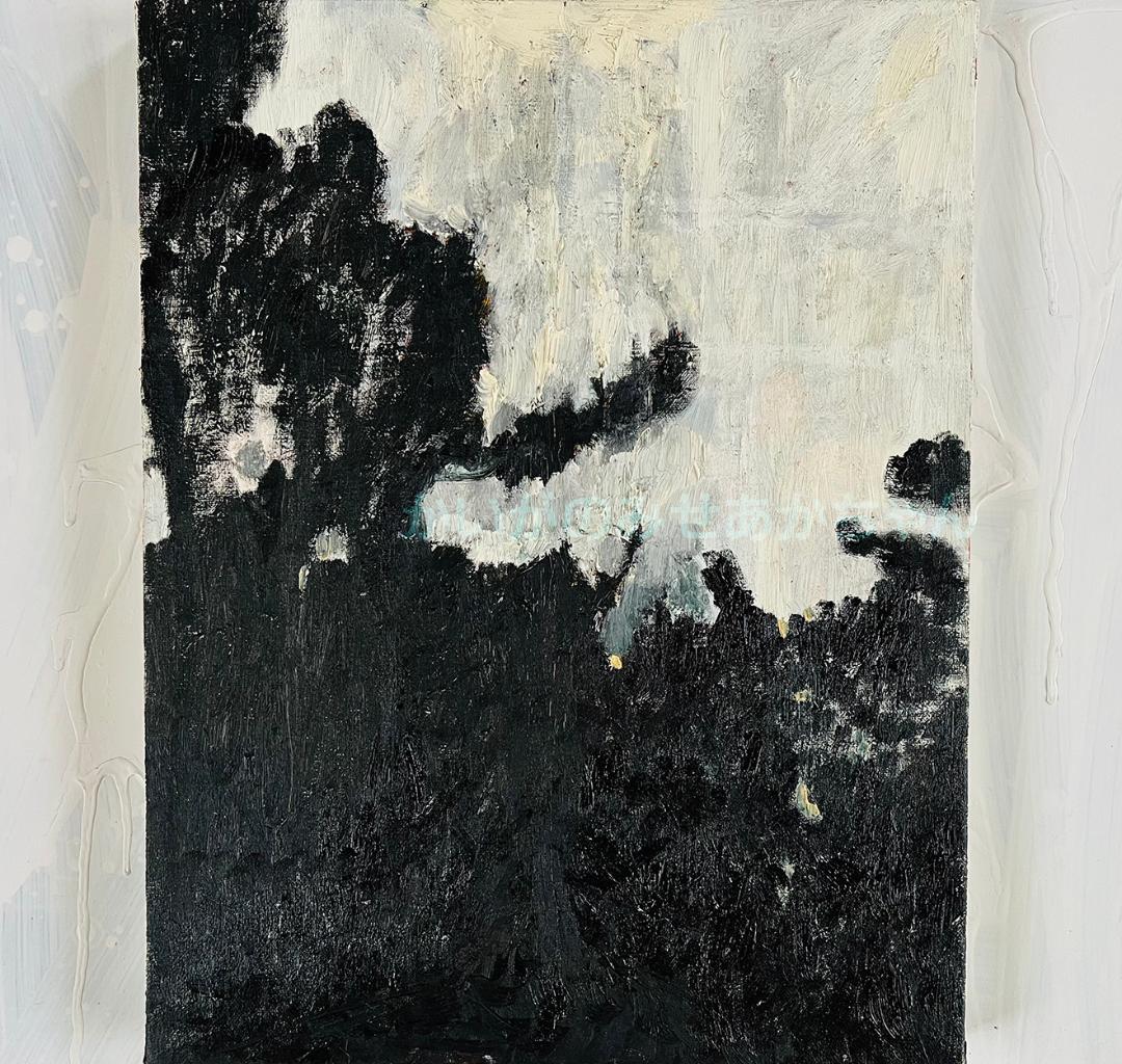 32×41㎝「朝の公園」F6・原画・油彩