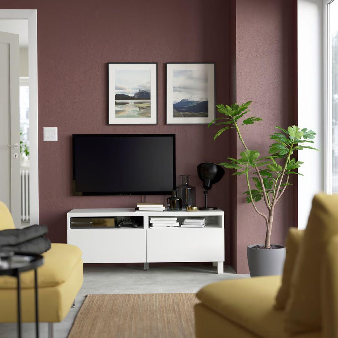【美品】IKEA BESTÅ ベストー　テレビ台 引き出し付き