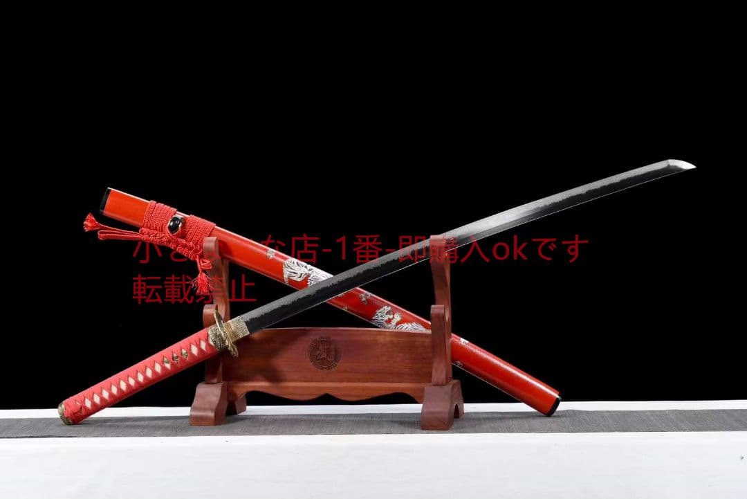 撥水紋研磨刃白地黒『虎嘯天魂』 古兵器 武具 刀装具 日本刀 模造刀 居合刀