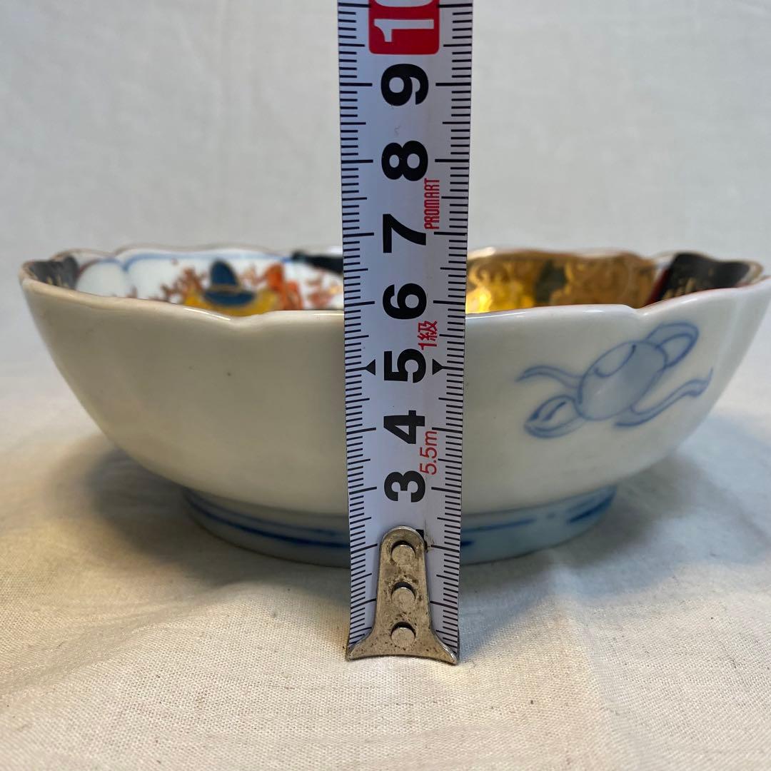 大聖寺伊万里　伊万里　古伊万里　なます皿　色絵　金襴手　松竹梅　花の図　2客