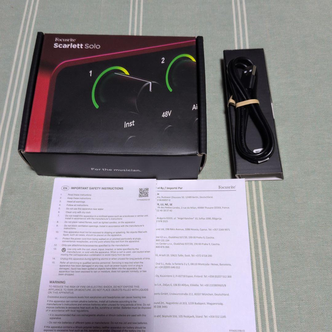 DTM・DAW Focusrite Scarlett Solo 4th Gen