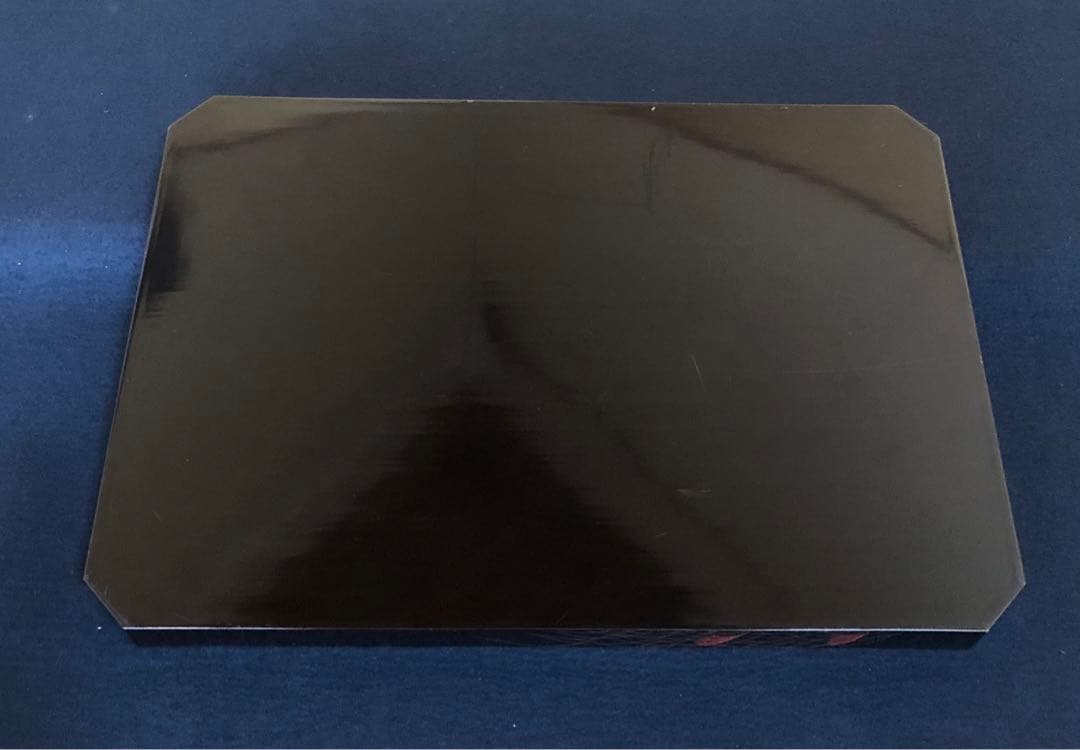 《レ》黒塗 月ススキ蒔絵 硯蓋 春正 木製漆器 共箱 251125え6