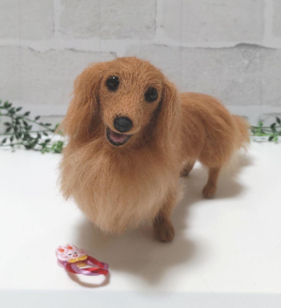 ミニチュアダックス♡レッド♡羊毛フェルト♡ハンドメイド