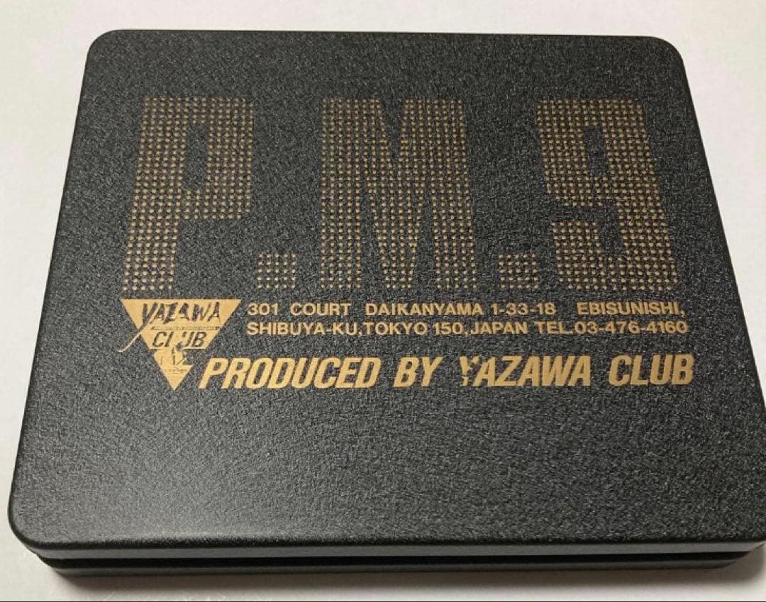 希少入手困難　矢沢永吉　角型ケース缶／PM9 サイズ約15.5×15.5×2.5