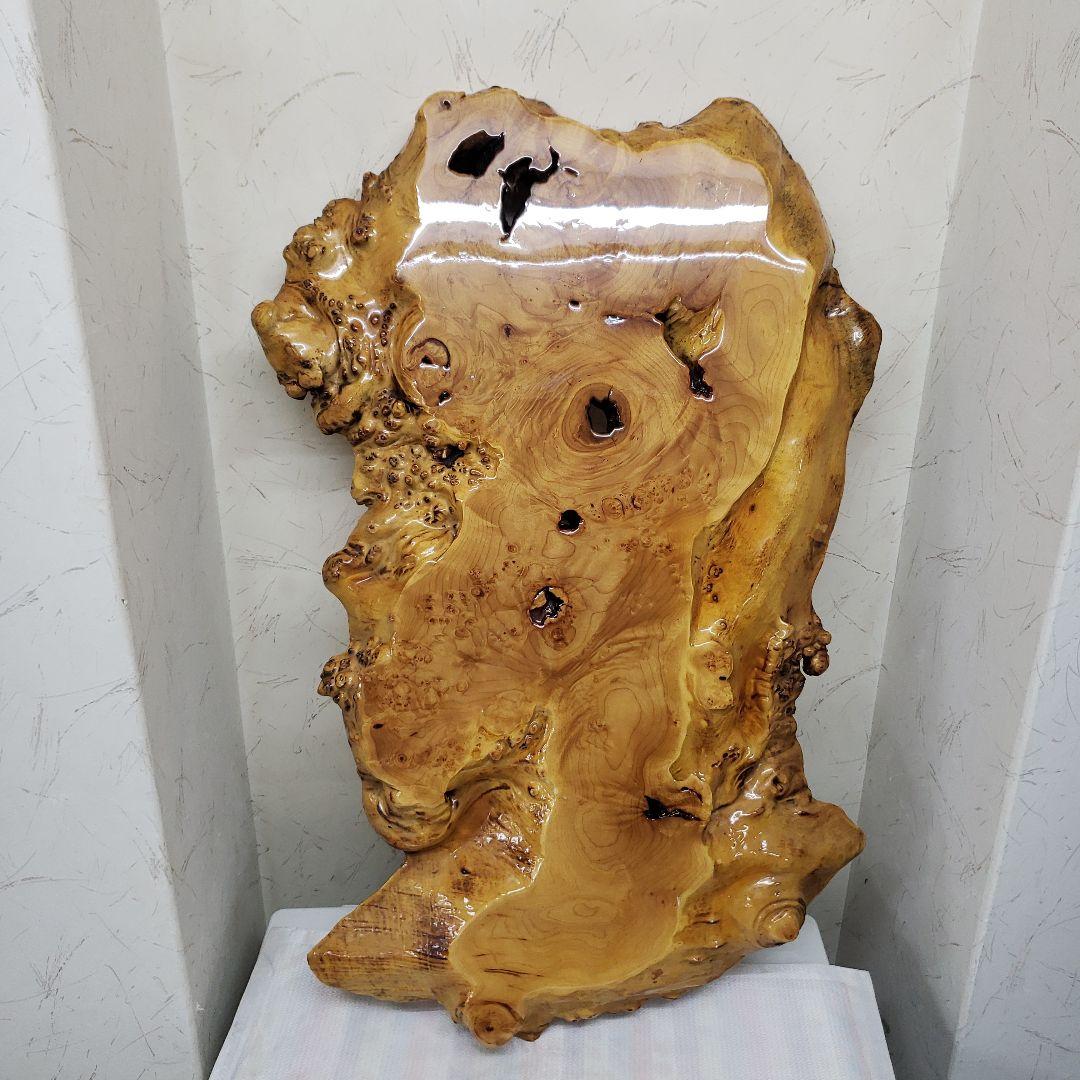 蔵出し特価　花梨こぶ玉杢敷台 約68×45×5cm　無垢材