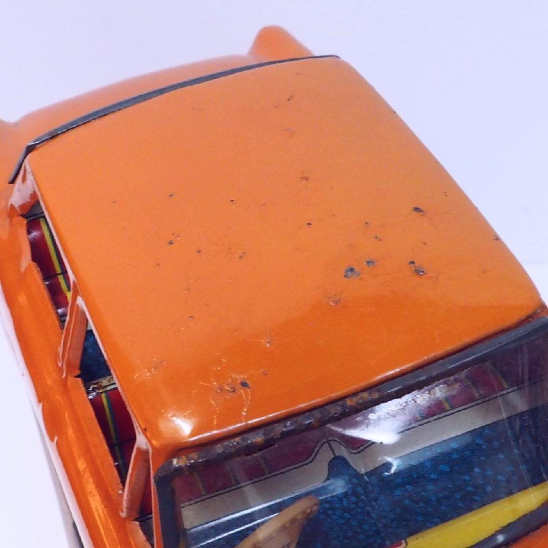 旭玩具【トヨタ パブリカ橙】ブリキtin toy carミニチュア【箱はコピー】