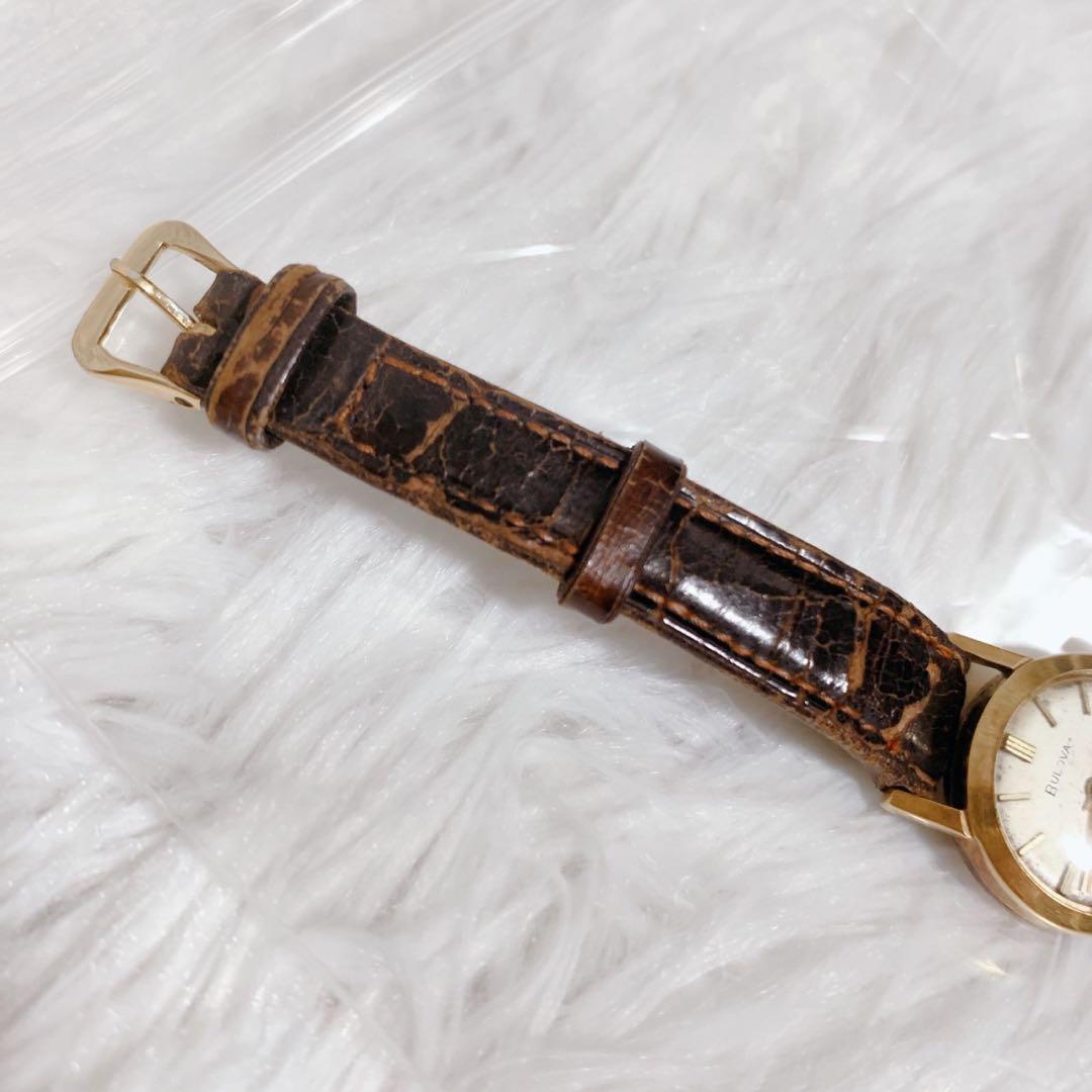 【動作未確認】BULOVA21 エルヴィン 腕時計 K18ゴールド レディース