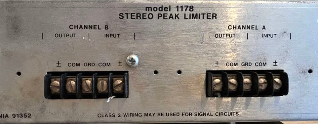 【希少】UREI 1178 ステレオピークリミッター/2Uラック付き