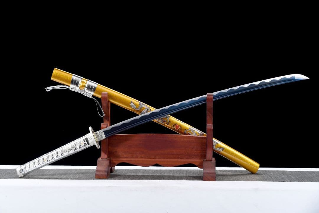 1053-武具 刀装具 日本刀　模造刀 居合刀 武士道 武蔵 鑑賞用 手鍛造打