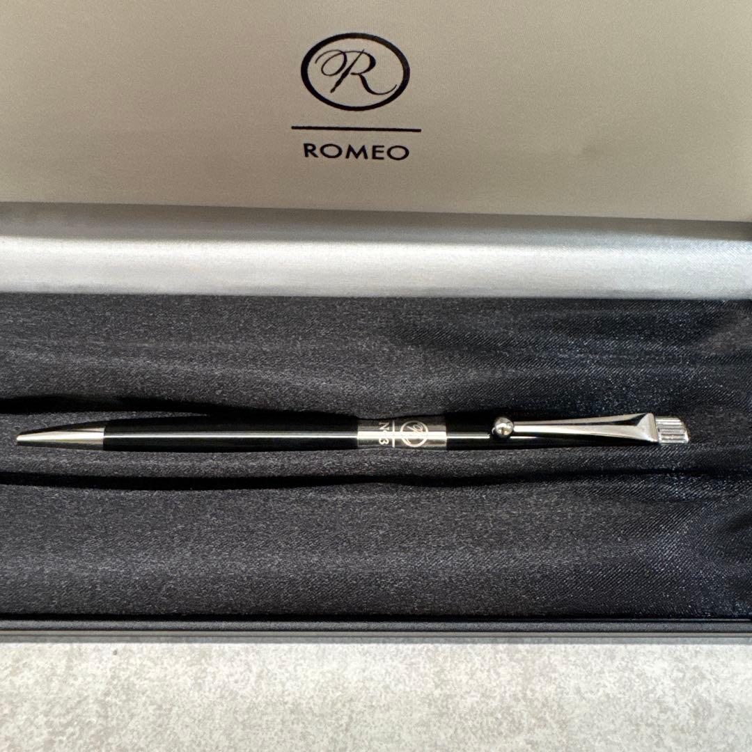ROMEO No.3 ボールペン 黒 金属製 専用ケース付き