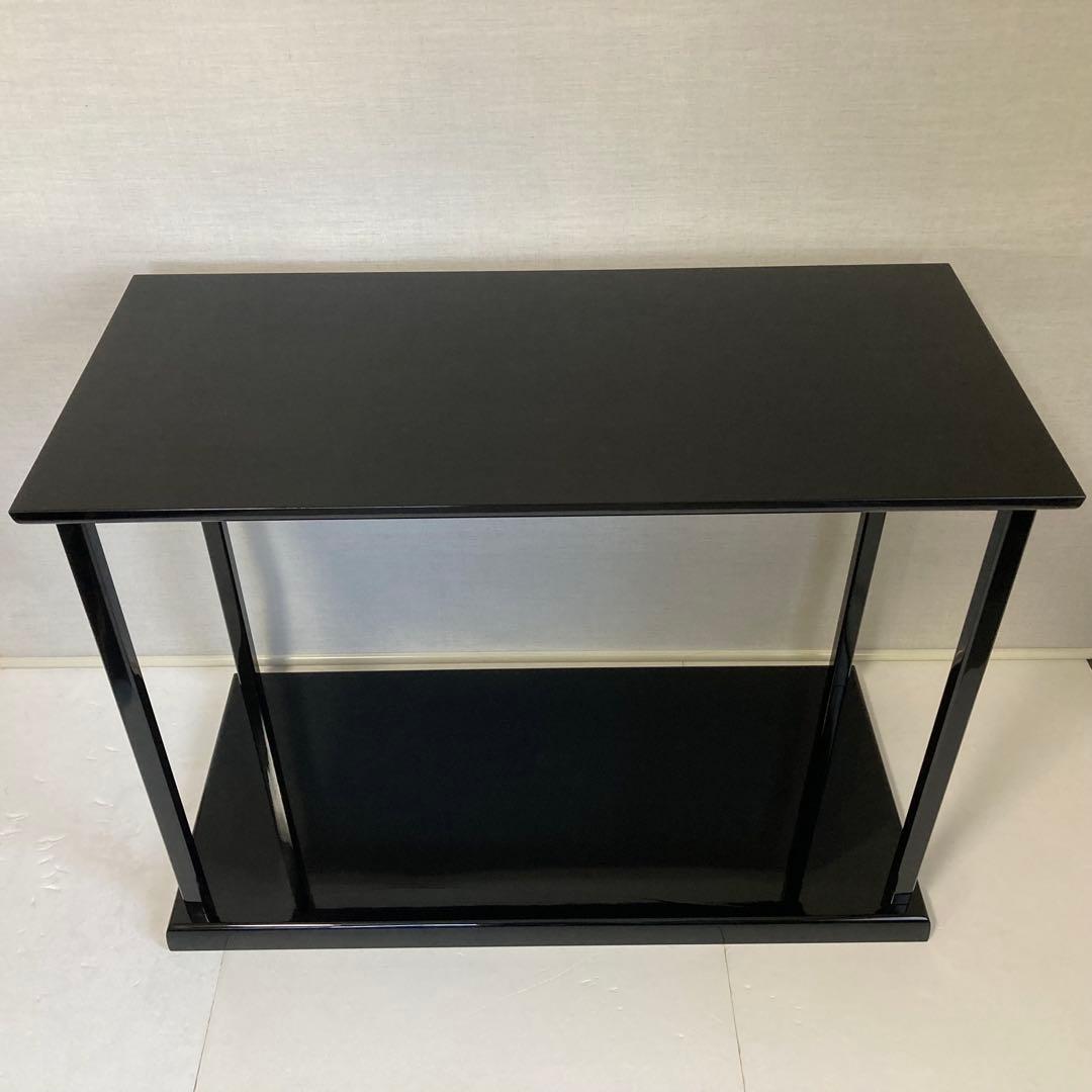 真台子 飾り棚 台 真塗 黒 木製 組立式 大型 和風 茶道具 レトロ