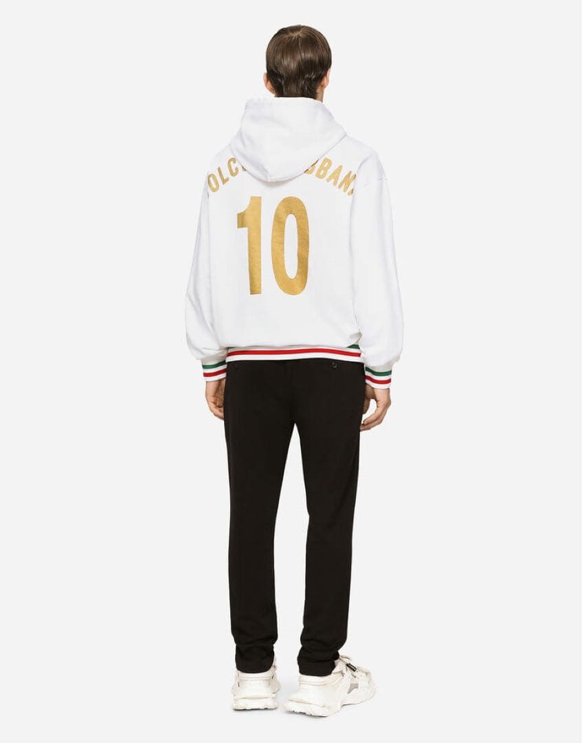 DOLCE&GABBANA イタリア ワッペン 白 パーカー 10番 入手困難