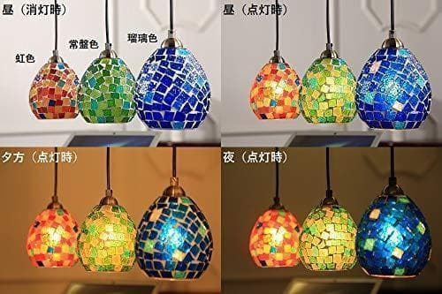 503 【CoCoババ様】ペンダントライト ステンドグラス レトロ 北欧 LED