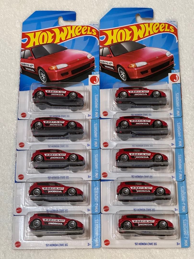 ホットウィール 92 HONDA CIVIC EG 10台
