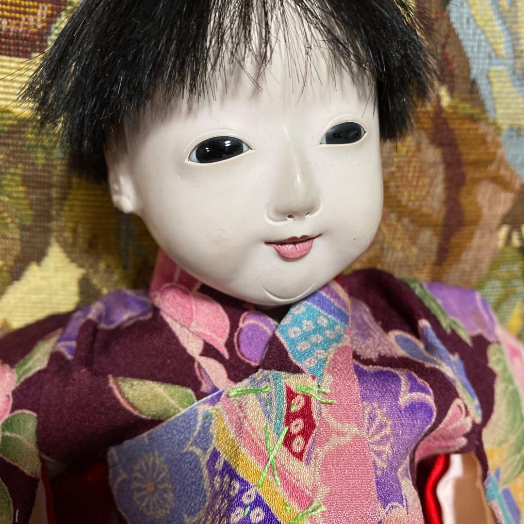 小さ目　市松人形　竹内益次郎　作　男の子　大正時代　３０ｃｍ位