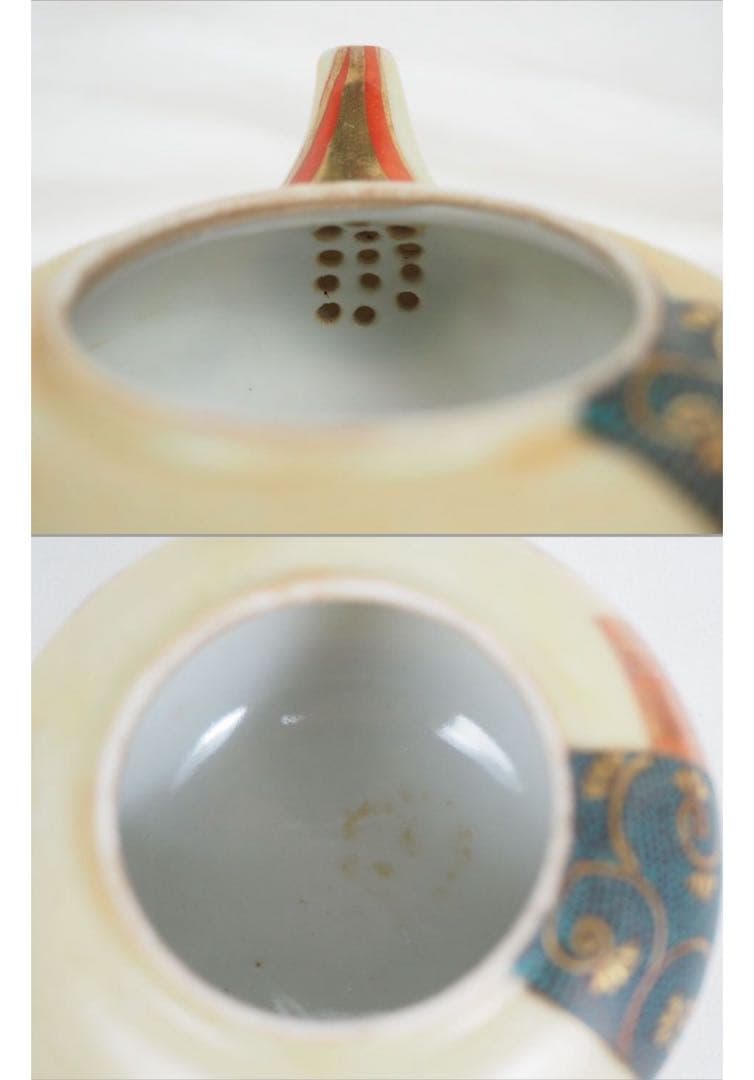 送料無料　大正～昭和初期　九谷焼　 茶器6点セット　煎茶道具
