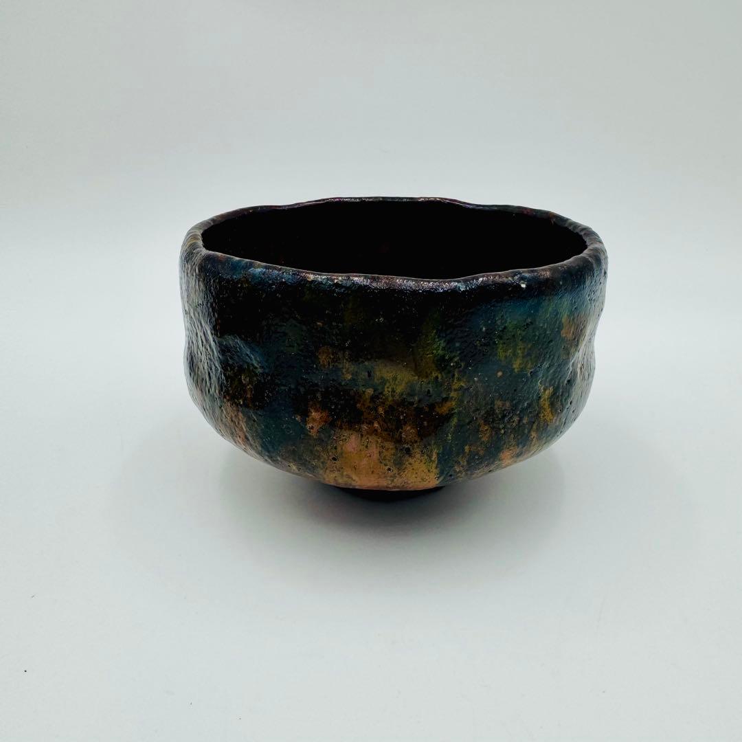 【樂茶碗　加藤石春　立田錦　共箱】茶道具　骨董　アンティーク