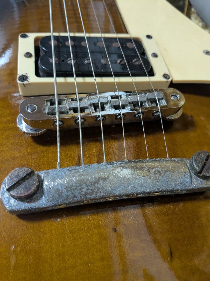 GRECO SUPER　REAL　トップフレイム中古JUNK　puコンデンサ無し