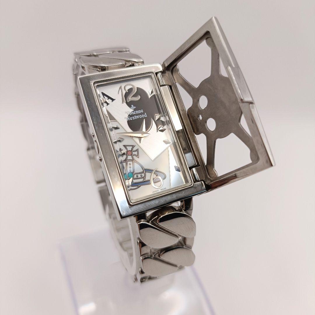 希少 稼働 電池新品 ヴィヴィアンウエストウッド スカル ブレスレット時計