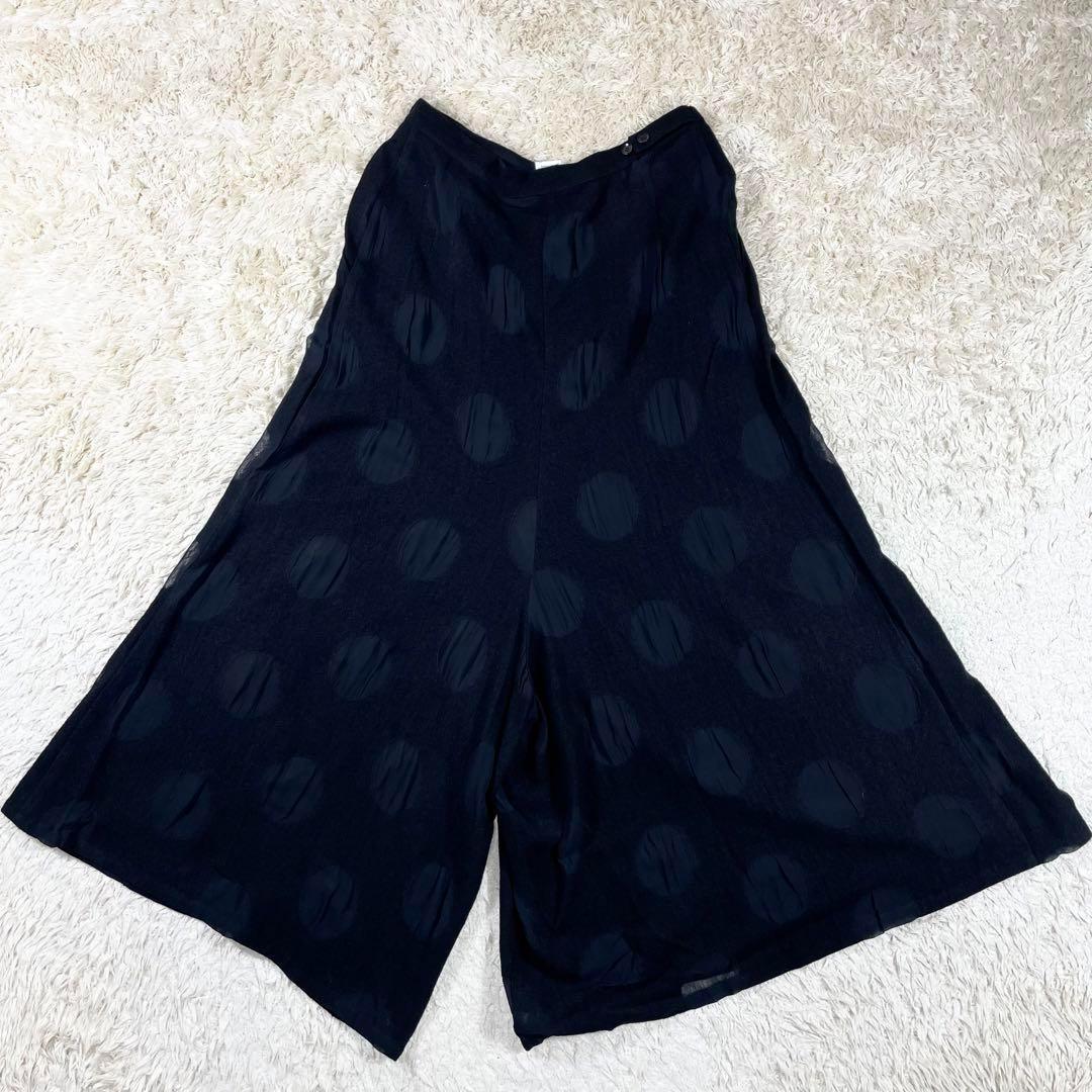 ✨美品　ヨウジヤマモト プリュスノアール　ガウチョパンツ　巻きパンツ　水玉　3