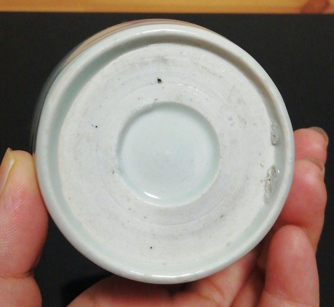 古伊万里　染付　蕎麦猪口　花図　四客　食器
